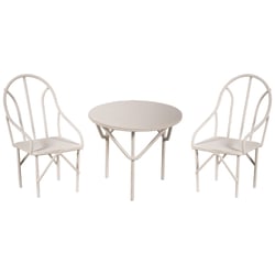 Ensemble de sièges 3 - pièces, blanc, 2chaises+1table, 1 lot