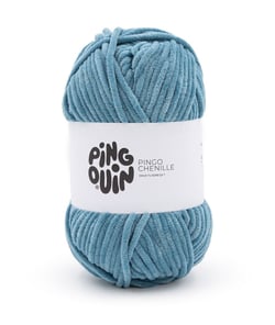 Fil velours 100GR à tricoter PINGO CHENILLE - Pingouin - certifié Oeko-Tex Denim Bleu