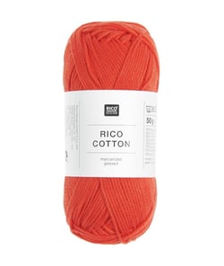 Coton à tricoter ou à crocheter Rico Cotton - Rico Design 208 Fraise