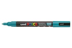 Lot de 6 marqueurs peinture permanents pointe conique fine 0,9 - 1,3 mm - POSCA - Vert émeraude