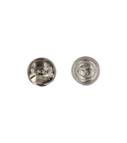 Lot de 6 boutons métal ancre argent