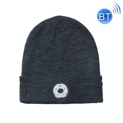 Bonnet Bluetooth LED Lumineux Pour Appels et Musique Course Nocturne Navy YONIS