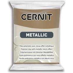 Pâte polymère - Opaque - A cuire - Pâte à modeler - Bronze antique - Bloc de 56g - Cernit - Metallic