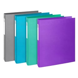Classeur rigide 4 anneaux 30mm Teksto - A4 - Couleurs assorties - x 10 - Exacompta