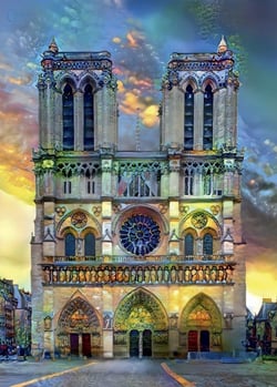 Puzzle 500 pièces - Cathédrale Notre-Dame de Paris - Bluebird Puzzle