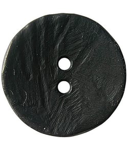 Carte de 1 bouton rond imitation bois 2 trous 30mm - Prym Noir