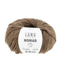 Pelote de laine et yak NOMAD – 25gr - Lang Yarns - Laine extrafine & yak naturel – Luxe rustique pour tricots nomades 0068 Marron