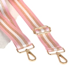 Bandoulière sangle bicolore 40x140cm rose/or