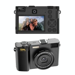 Appareil Photo Numérique 5K UHD 3 Pouces Zoom 18X Écran IPS Blanc Noir YONIS