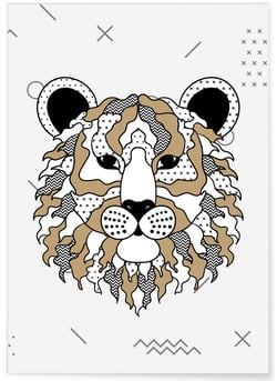 Affiche Tigre scandinave | A3 : 29,7x42cm