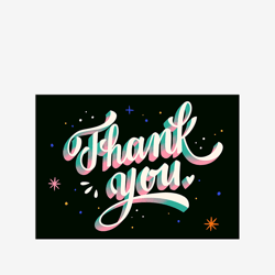 Carte postale - Ana Dornelles - Thank you - 14,8 x 10,5 cm - Made in France