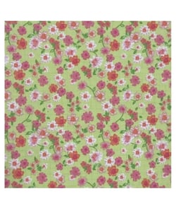 Tissu coton fleuri multicolore de 140 cm de largeur fleur rose vendu par 50 cm