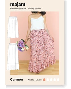 Patron couture jupe boheme - Carmen