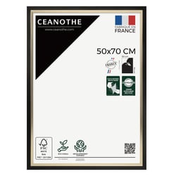 Cadre photo Actual noir doré 50x70 cm