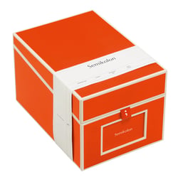 Boîte à CD et photos – Pour photos 10x15 cm – Orange – Semikolon