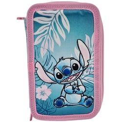 Trousse garnie Stitch Blue Hawaii 20 CM - 3 compartiments