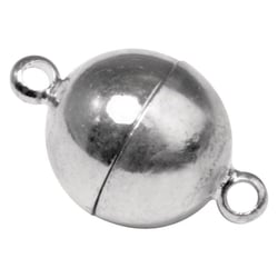 Fermoir magnétique boule extra fort 12mm ø - argenté