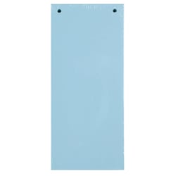 Paquet 100 fiches intercalaires horizontales unies perforées - 105x240mm - Bleu clair - x 12 - Exacompta