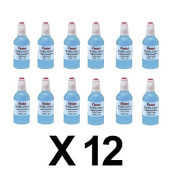 Lot de 12 colles liquides - Incolore - Avec applicateur caoutchouc - Flacon 55ml - Pentel