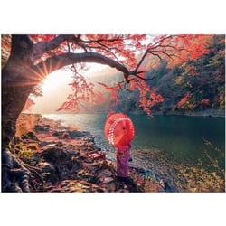 Puzzle lever du soleil sur le fleuve kastsura 1000 pieces - collection japon - educa 18455