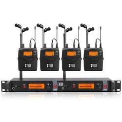 Microphone Sans Fil Pour Scène Avec Moniteur Intra-Auriculaire UHF 4 Bodypacks YONIS