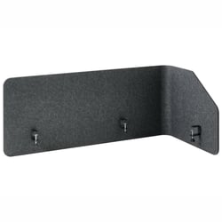 Séparateur de Bureau Gris Foncé en PET 120 x 60 x 50 cm Acoustique Pinces de Fixation en Acier