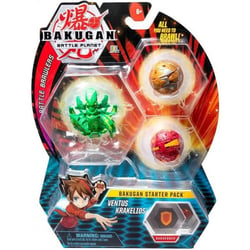 Bakugan battle planet - pack de demarrage ventus krakelios : 3 boules - spin master 20108794