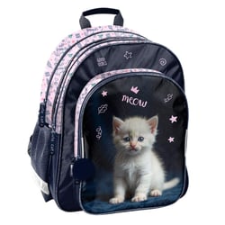 Sac à dos Chaton Blanc 38 CM - 2 compartiments
