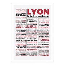 Affiche 30x40 cm - Guide du vrai Lyonnais - Frog Posters