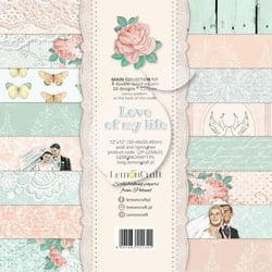 8 papiers scrapbooking 30.5 x 30.5 cm LemonCraft LOVE OF MY LIFE