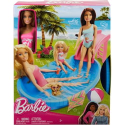 Coffret poupee barbie blonde et sa piscine de reve - mattel - hrj74 - accessoire