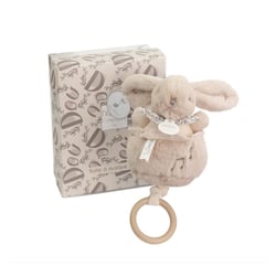 Lapin doudou – Boite a musique Beige - Doudou et Compagnie