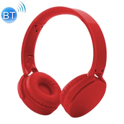 Casque Bluetooth sans Fil Pliable Son Stéréo Mains Libres Entrée Jack Rouge YONIS