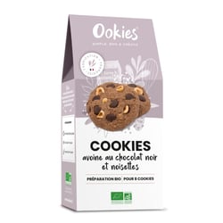 Préparation gâteaux bio - Cookies avoine chocolat noir et noisettes - Ookies