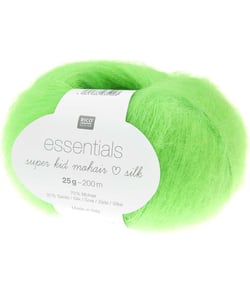 Fil à tricoter Essentials Super Kid Mohair Loves Silk 25 gr - Rico Design 67 Néon Vert