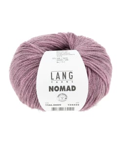 Pelote de laine et yak NOMAD – 25gr - Lang Yarns - Laine extrafine & yak naturel – Luxe rustique pour tricots nomades 0009 Violet