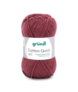 Fil à tricoter COTTON QUICK UNI - Gründl - PPSC - certifié Oeko-Tex 155 Rose