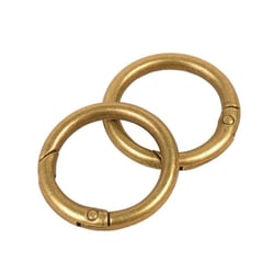 Lot de 2 anneaux de sac métal 33,4mm bronze