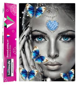 Diamond Painting Broderie Diamant LUMINLIFE 40x50cm, 100% strass, diamants ronds - Princesse butterfly
