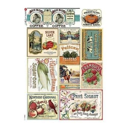 1 feuille de papier de riz 22.5 x 32 cm découpage collage Paper Designs PUBLICITES RETRO 0118