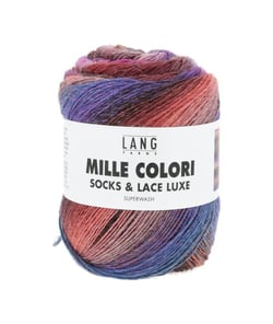 Pelote Mille Colori Socks & Lace Luxe - 100g - Lang Yarns 219 Marron Rouge Violet