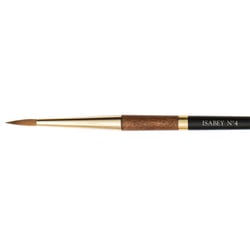 Pinceau - Rond large - Aquarelle - Isabey - Martre Kolinsky Pure - 6228i - N°4 - Fibres naturelles