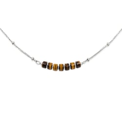 Collier Piana en pierres Oeil de Tigre