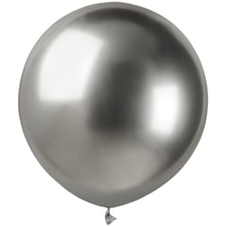3 Ballons Argent Chromé Ø48cm