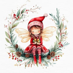 Lot de 4 serviettes en papier découpage collage 33 cm FEE DE NOEL N 612