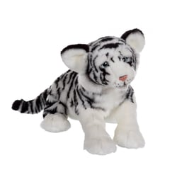 Peluche - Fauve allongé 30 cm - tigre blanc
