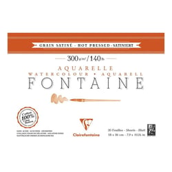 Bloc - Peinture aquarelle - Grain satiné - 26x18cm - 300g - Clairefontaine - Fontaine