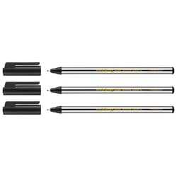 Lot de 3 feutres fins - EDDING - Noir - Pointe fine 0,6 mm