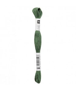 Fil à broder mouliné Uni - Rico Design 196 Vert