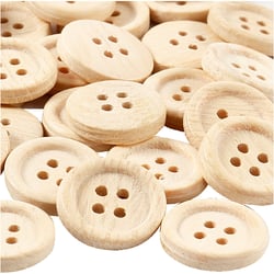 Boutons en bois - 23 mm - 30 pcs